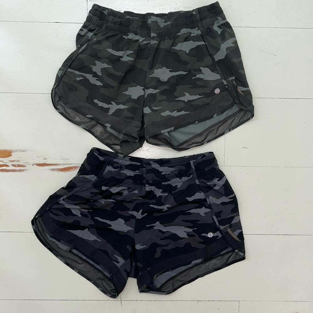 Athleta Mesh Racer Run Shorts